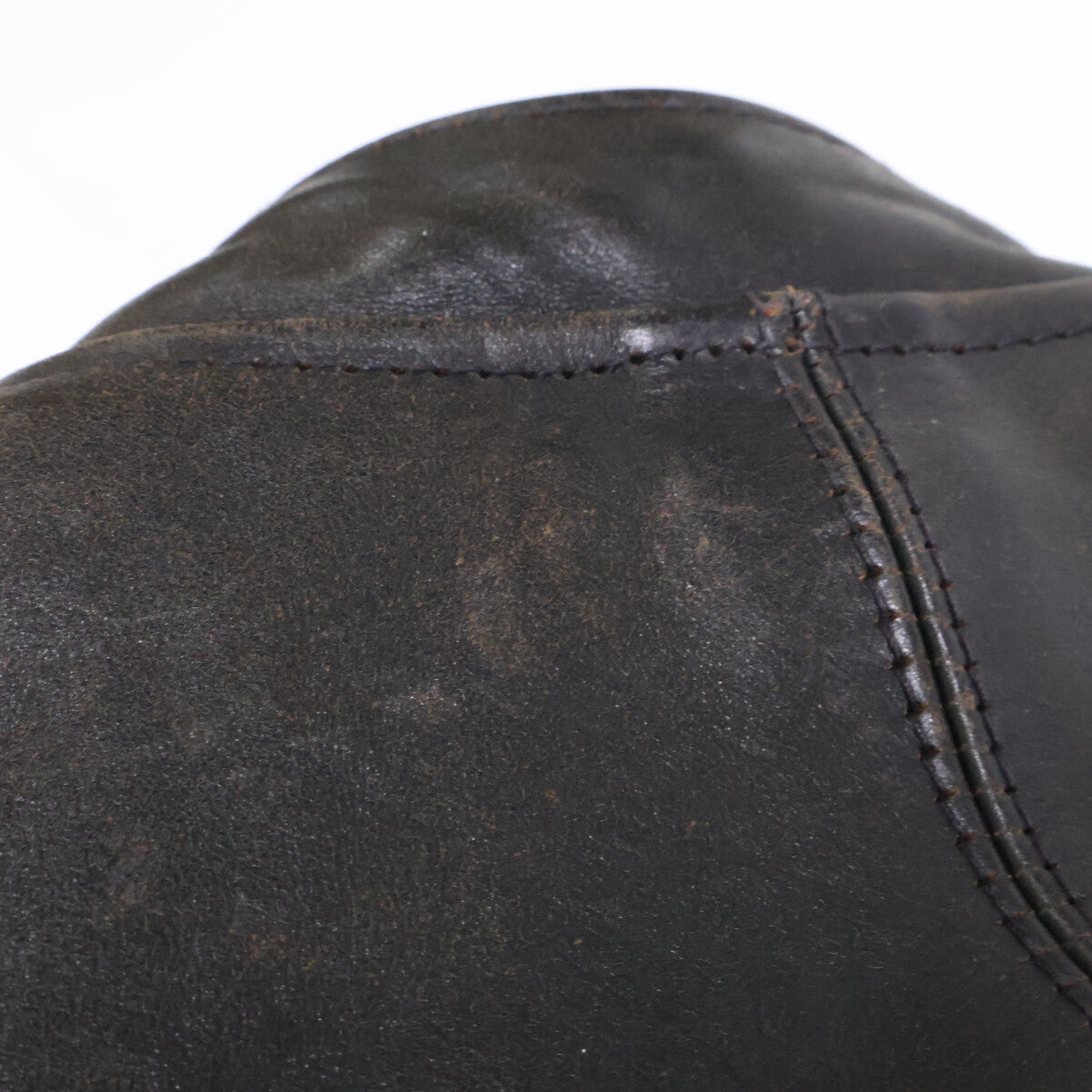 AERO LEATHER Black Board Racer Horsehide Jacket Size 36