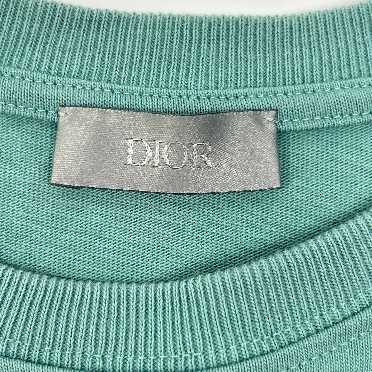 DIOR Green CD Logo Cotton T-Shirt Size S