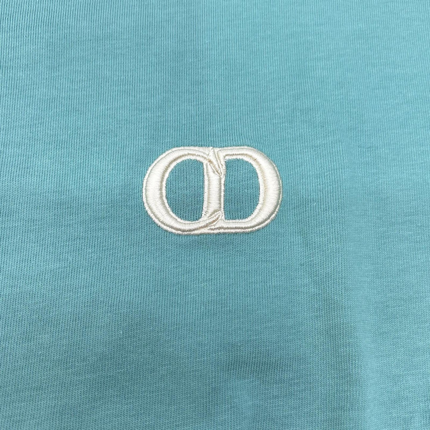 DIOR Green CD Logo Cotton T-Shirt Size S