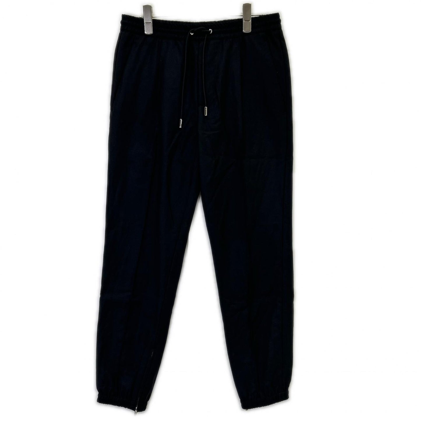 DIOR Black Wool Tailored Track Pants Sweatpants Size 44