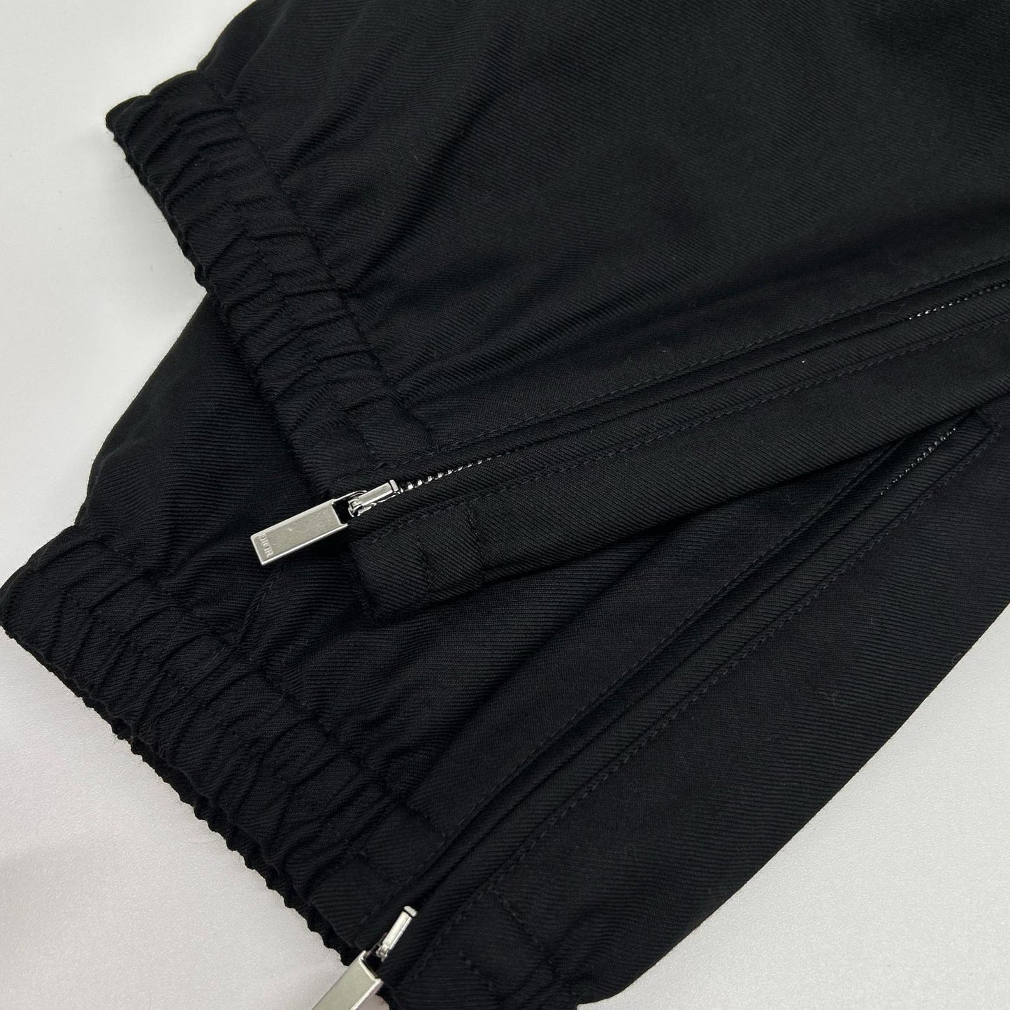 DIOR Black Wool Tailored Track Pants Sweatpants Size 44