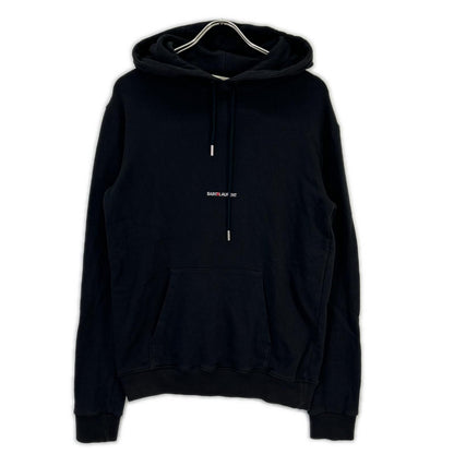 SAINT LAURENT PARIS 17 Black Logo Hoodie Size XS