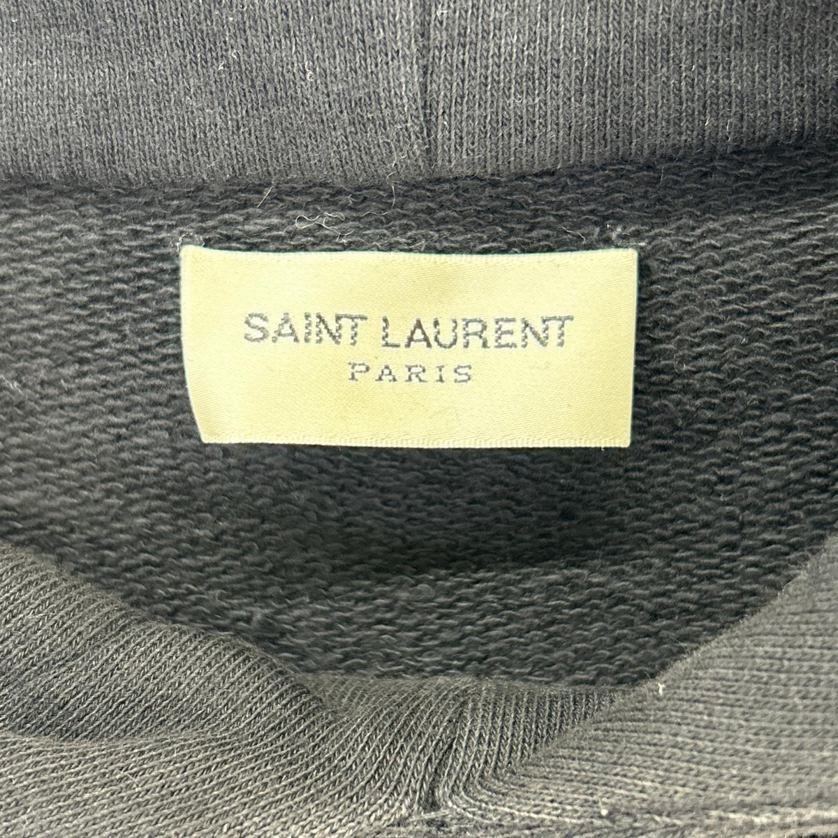 SAINT LAURENT PARIS 17 Black Logo Hoodie Size XS