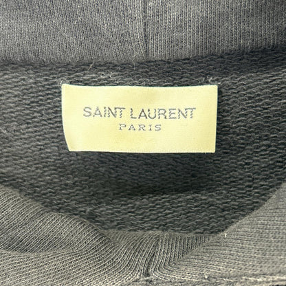 SAINT LAURENT PARIS 17 Black Logo Hoodie Size XS