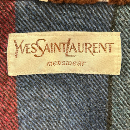 YvesSaintLaurent 90s Navy Wool Boa Collar Jacket