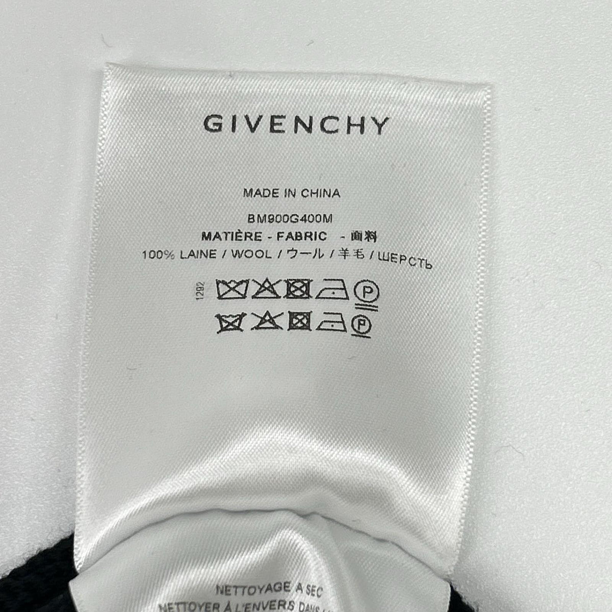 GIVENCHY Black Wool Logo Knit Sweater Size XS