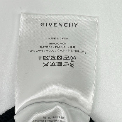 GIVENCHY Black Wool Logo Knit Sweater Size XS