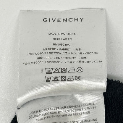 GIVENCHY Black Cotton Crewneck Logo Sweatshirt Size S