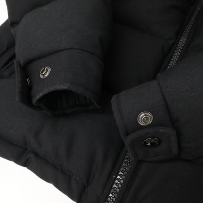 MONCLER MONTGENEVRE Wool Hooded Down Jacket Black Size 1