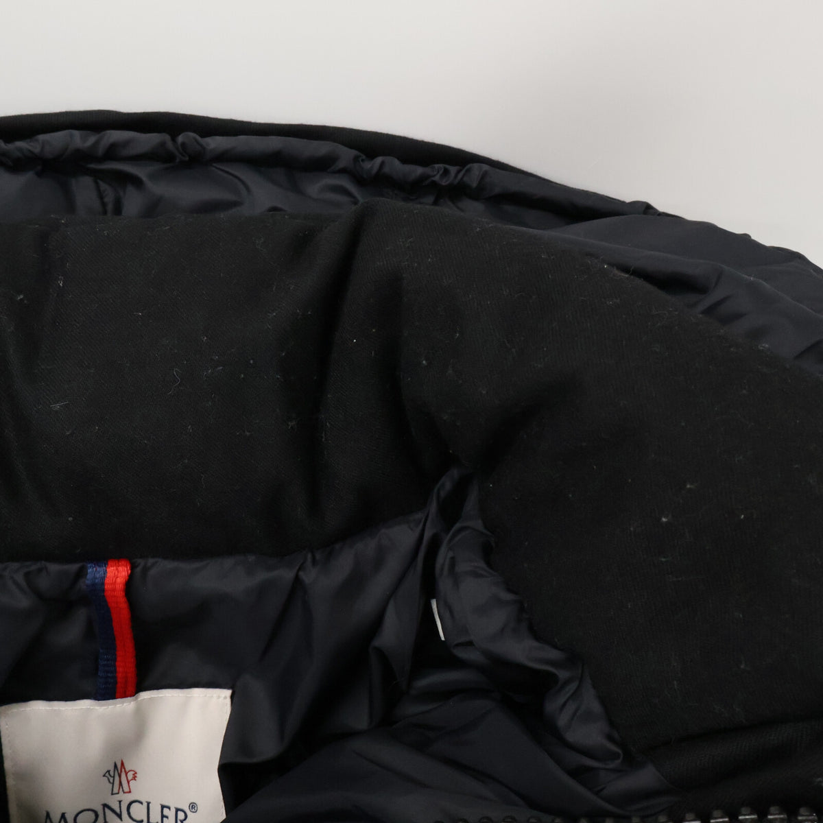 MONCLER MONTGENEVRE Wool Hooded Down Jacket Black Size 1