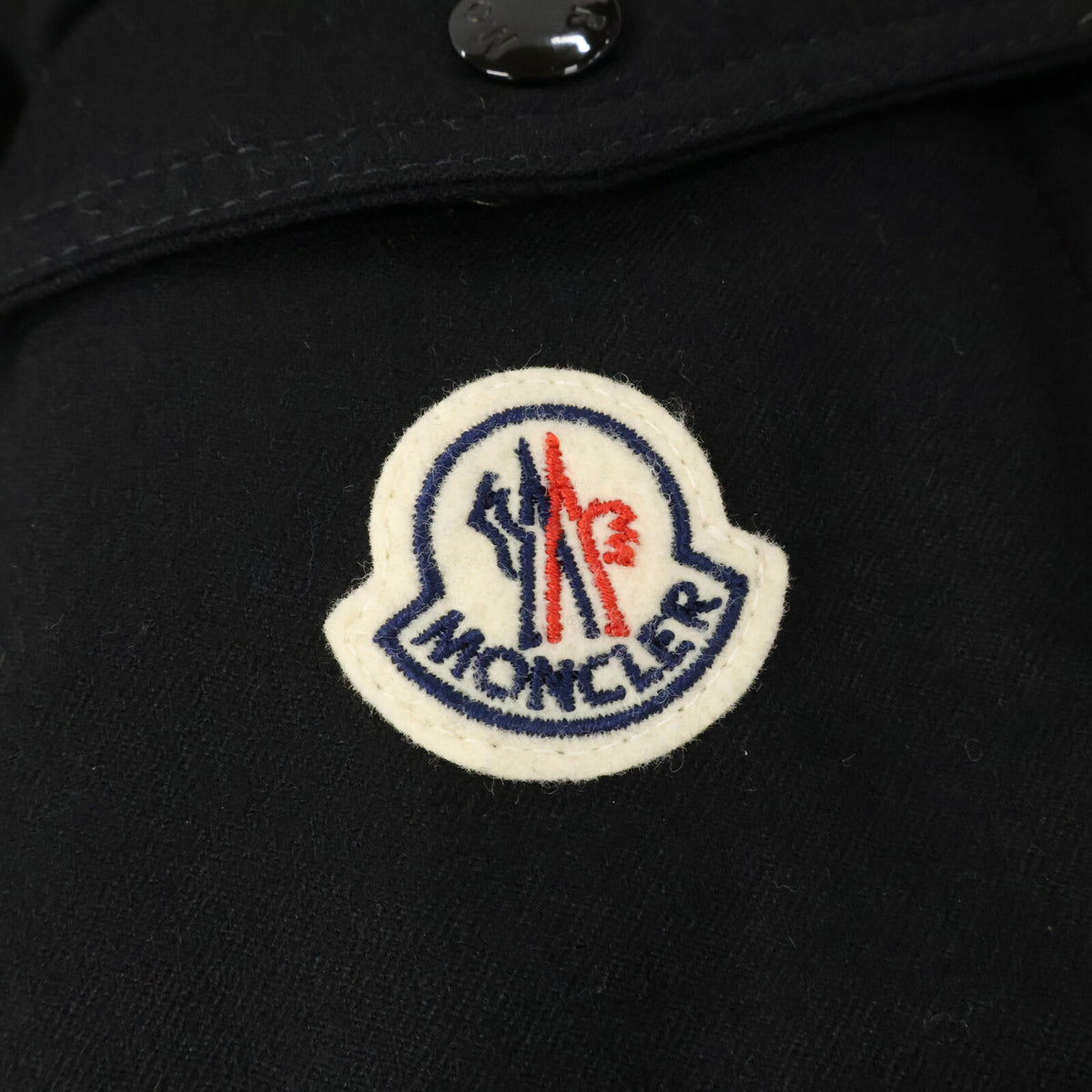 MONCLER MONTGENEVRE Wool Hooded Down Jacket Black Size 1