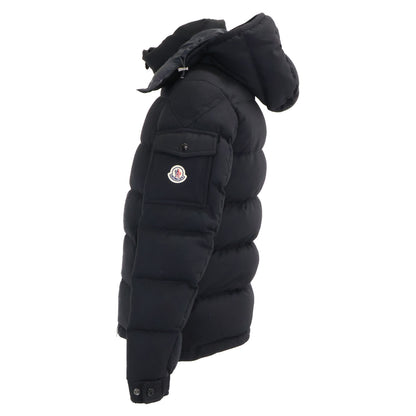 MONCLER MONTGENEVRE Wool Hooded Down Jacket Black Size 1