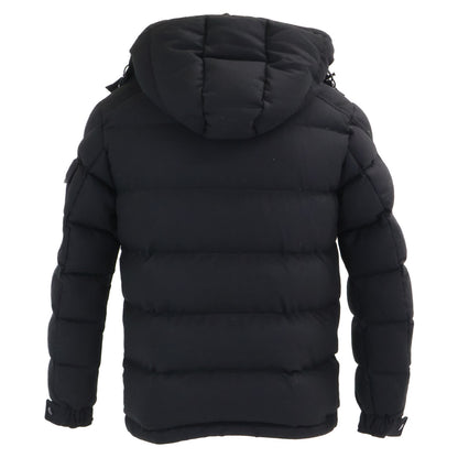 MONCLER MONTGENEVRE Wool Hooded Down Jacket Black Size 1