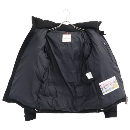 MONCLER MONTGENEVRE Wool Hooded Down Jacket Black Size 1