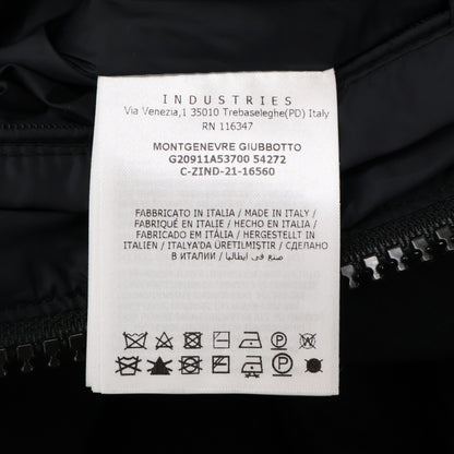 MONCLER MONTGENEVRE Wool Hooded Down Jacket Black Size 1