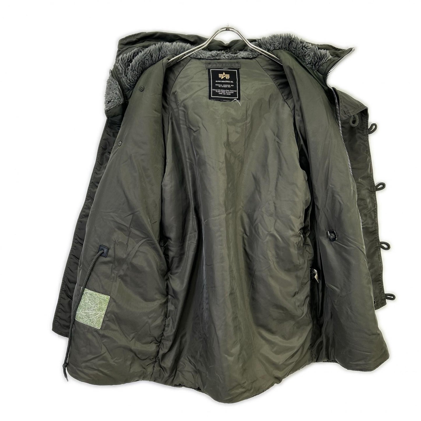 ALPHA INDUSTRIES N-3B Nylon Flight Jacket Khaki Size M