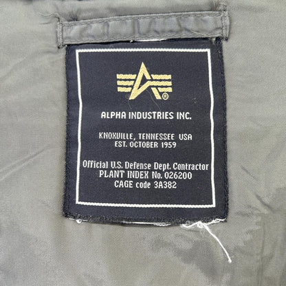 ALPHA INDUSTRIES N-3B Nylon Flight Jacket Khaki Size M