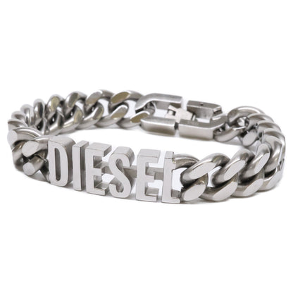 DIESEL DX1389040 Logo Curb Bracelet Silver Size ONE SIZE