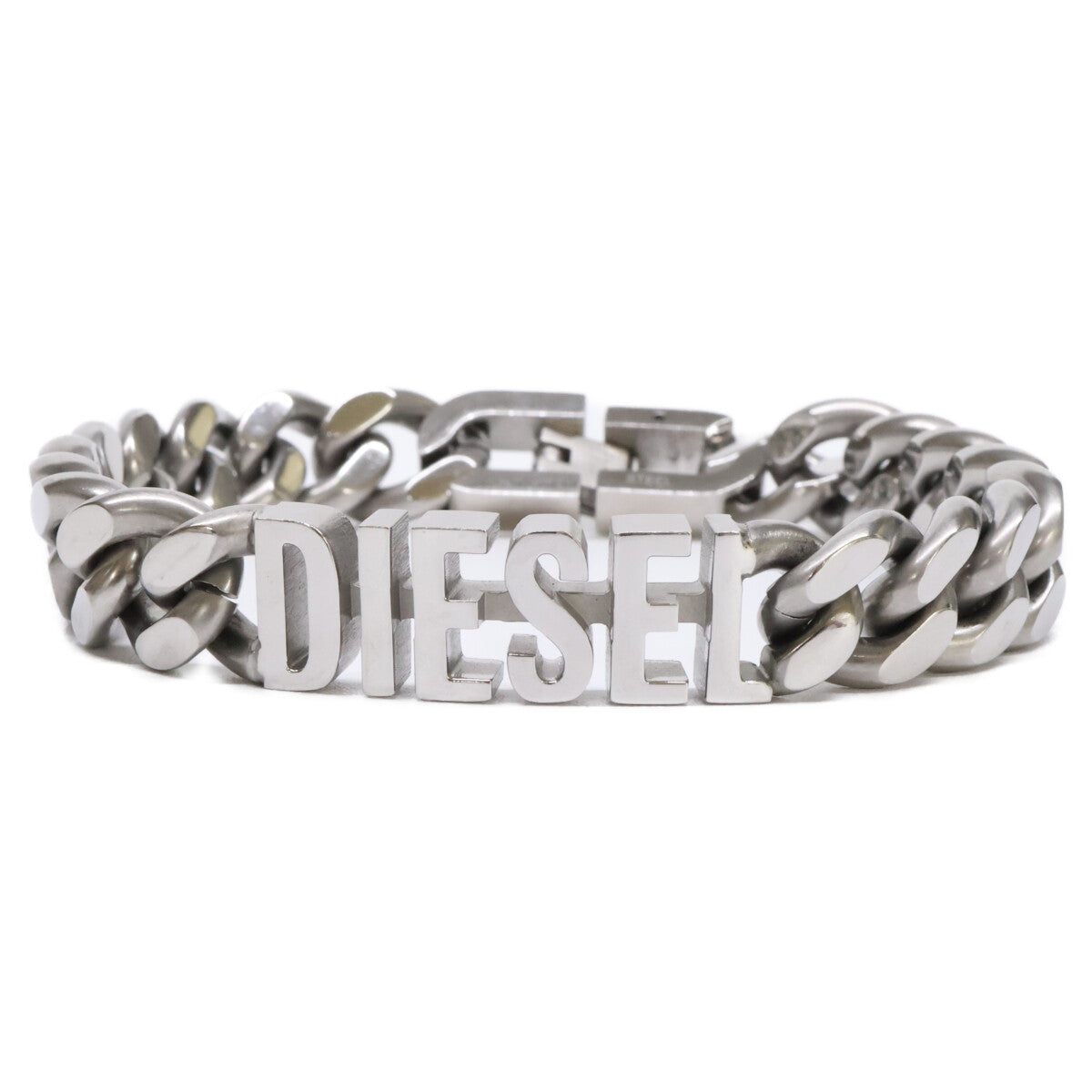 DIESEL DX1389040 Logo Curb Bracelet Silver Size ONE SIZE