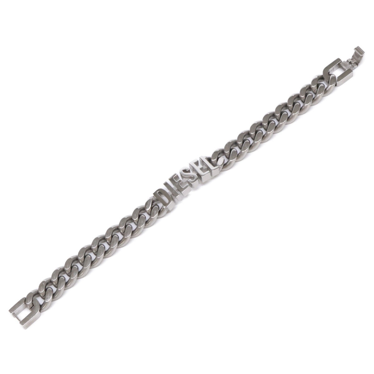 DIESEL DX1389040 Logo Curb Bracelet Silver Size ONE SIZE