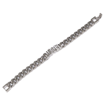 DIESEL DX1389040 Logo Curb Bracelet Silver Size ONE SIZE