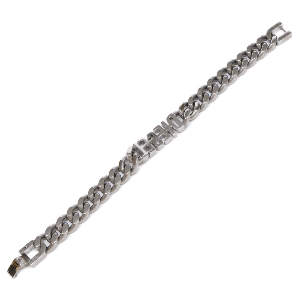 DIESEL DX1389040 Logo Curb Bracelet Silver Size ONE SIZE
