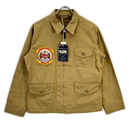 Pherrow's U.S. Navy Summer Flight Jacket Beige Size 38