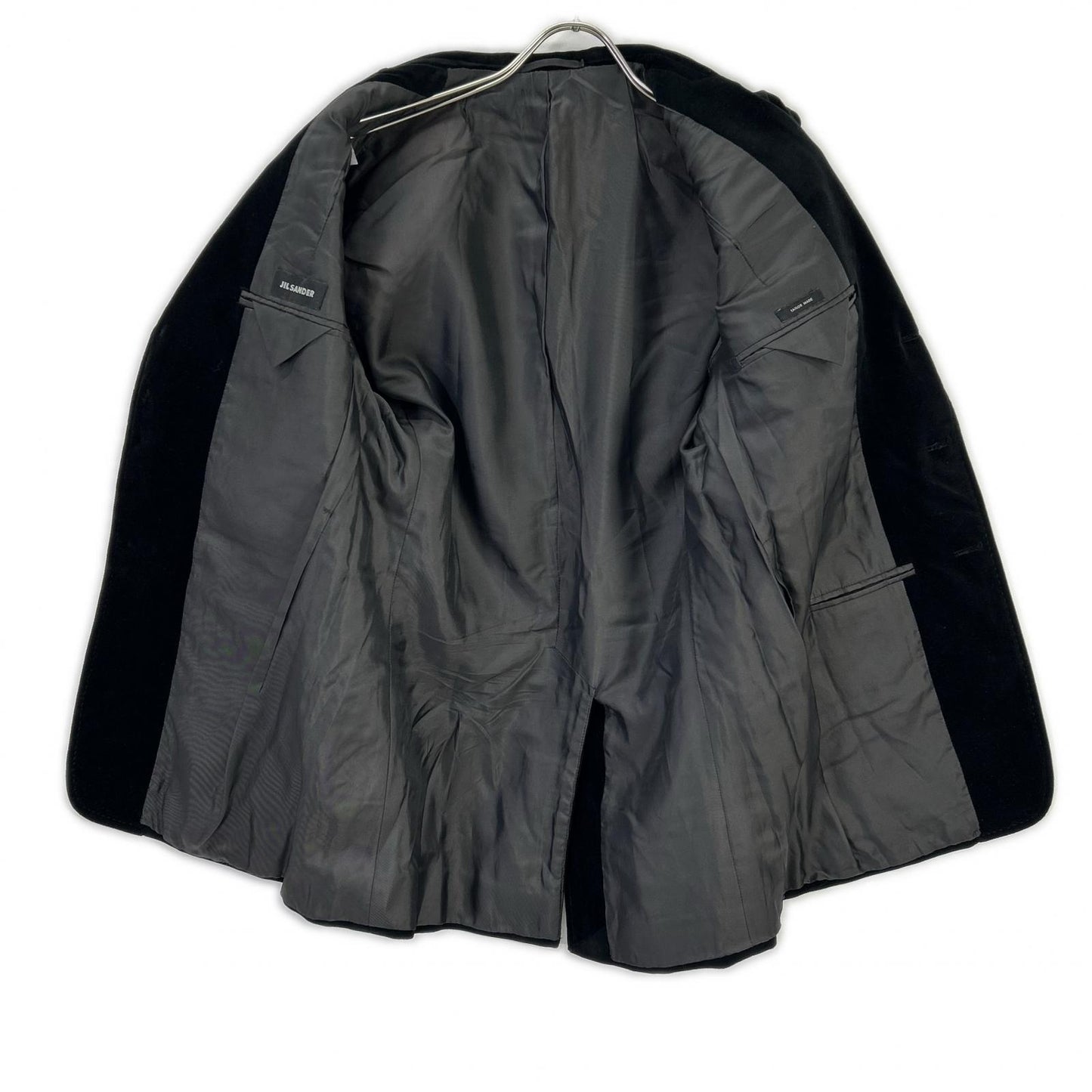JILSANDER Black Velour Tailor Made 3B Blazer Size 44