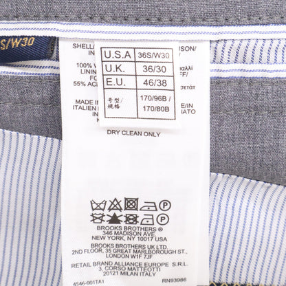 Brooks Brothers Wool 2B Single Suit Gray Size 46