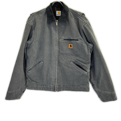 Carhartt 90s J97 Leather Logo Detroit Jacket Gray