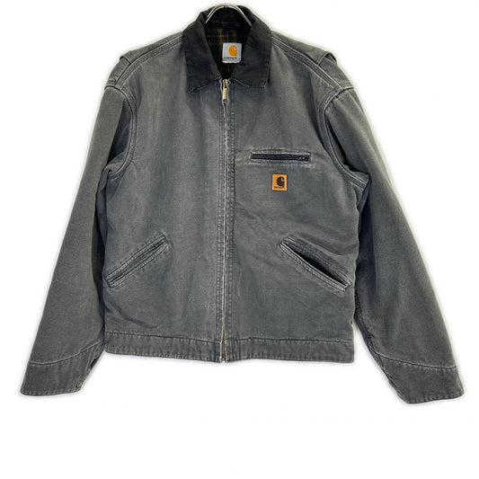 Carhartt 90s J97 Leather Logo Detroit Jacket Gray