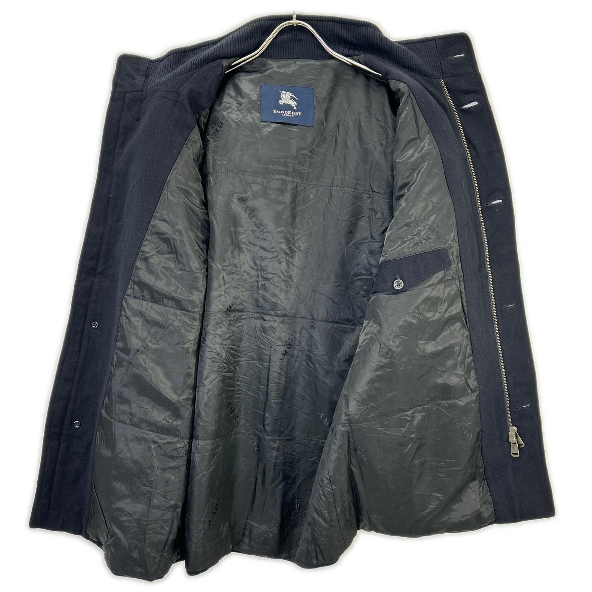 Burberry LONDON Padded Half Coat Navy