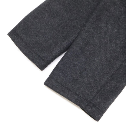 HERMES 100% Cashmere Zip-Up Half Coat Charcoal Gray Size 52