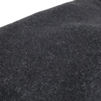 HERMES 100% Cashmere Zip-Up Half Coat Charcoal Gray Size 52