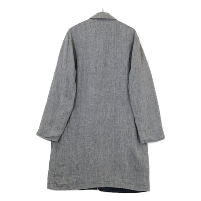 BOGLIOLI Houndstooth Reversible Coat Navy Gray Size 48