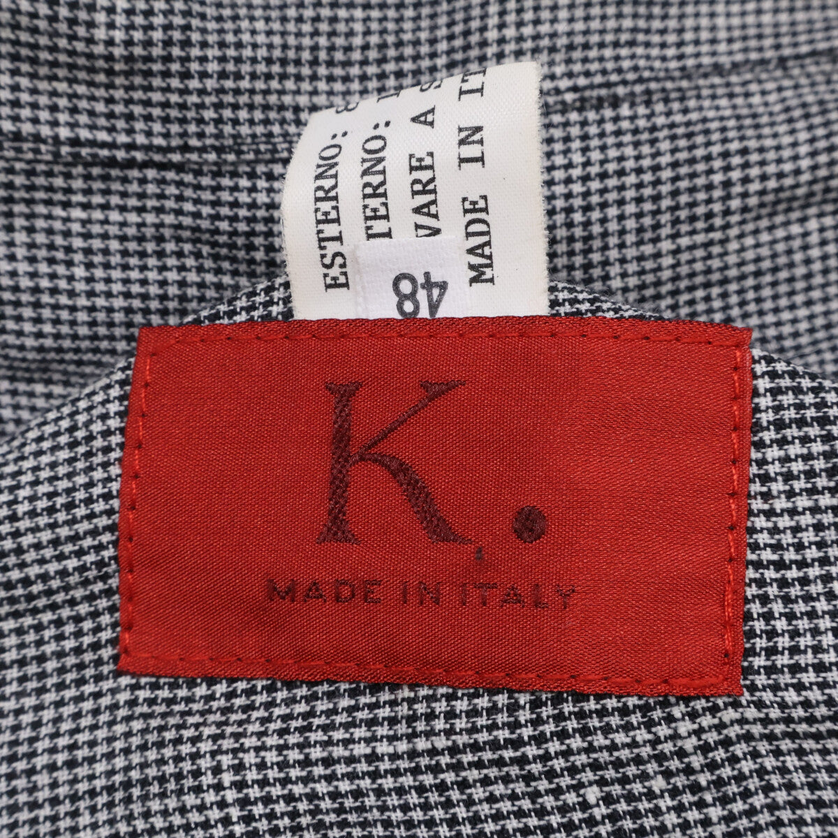 BOGLIOLI Houndstooth Reversible Coat Navy Gray Size 48