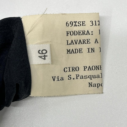 Kiton Navy Silk Nylon Zip-Up Jacket Size 46