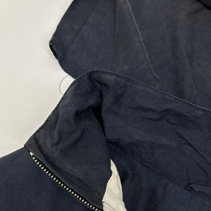 Kiton Navy Silk Nylon Zip-Up Jacket Size 46