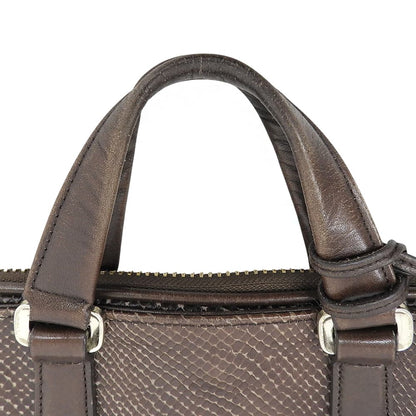 aniary Scale Leather Mini Briefcase Bag Brown Size ONE SIZE