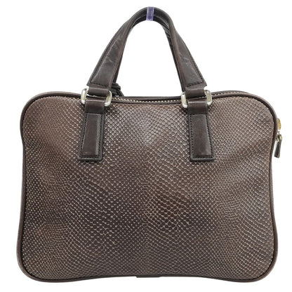 aniary Scale Leather Mini Briefcase Bag Brown Size ONE SIZE