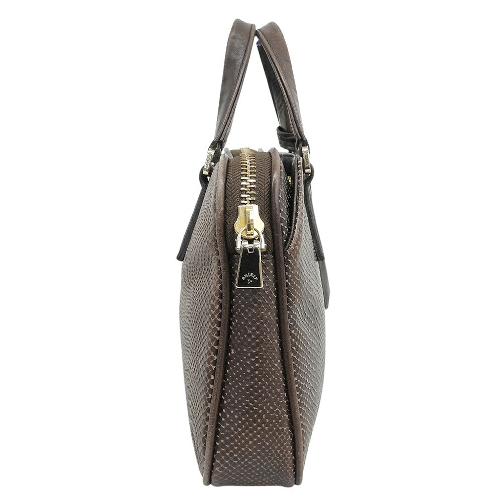 aniary Scale Leather Mini Briefcase Bag Brown Size ONE SIZE