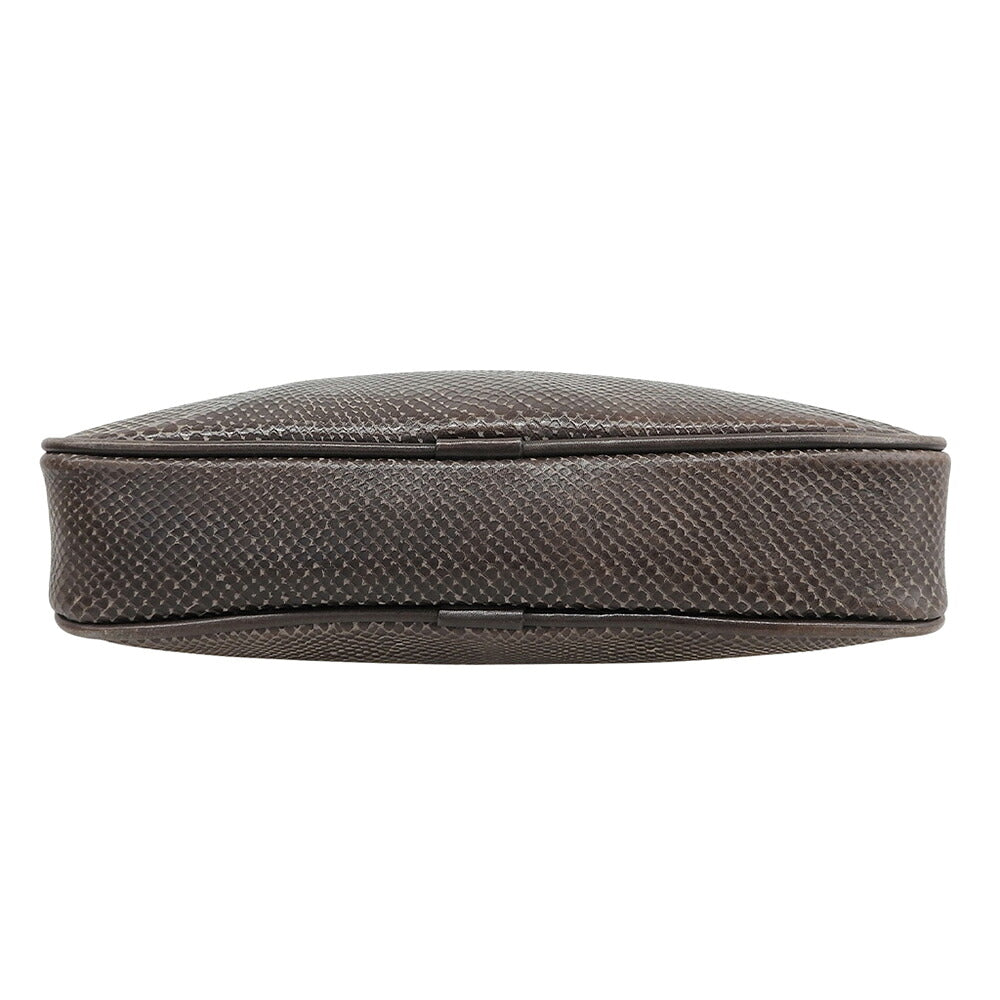 aniary Scale Leather Mini Briefcase Bag Brown Size ONE SIZE