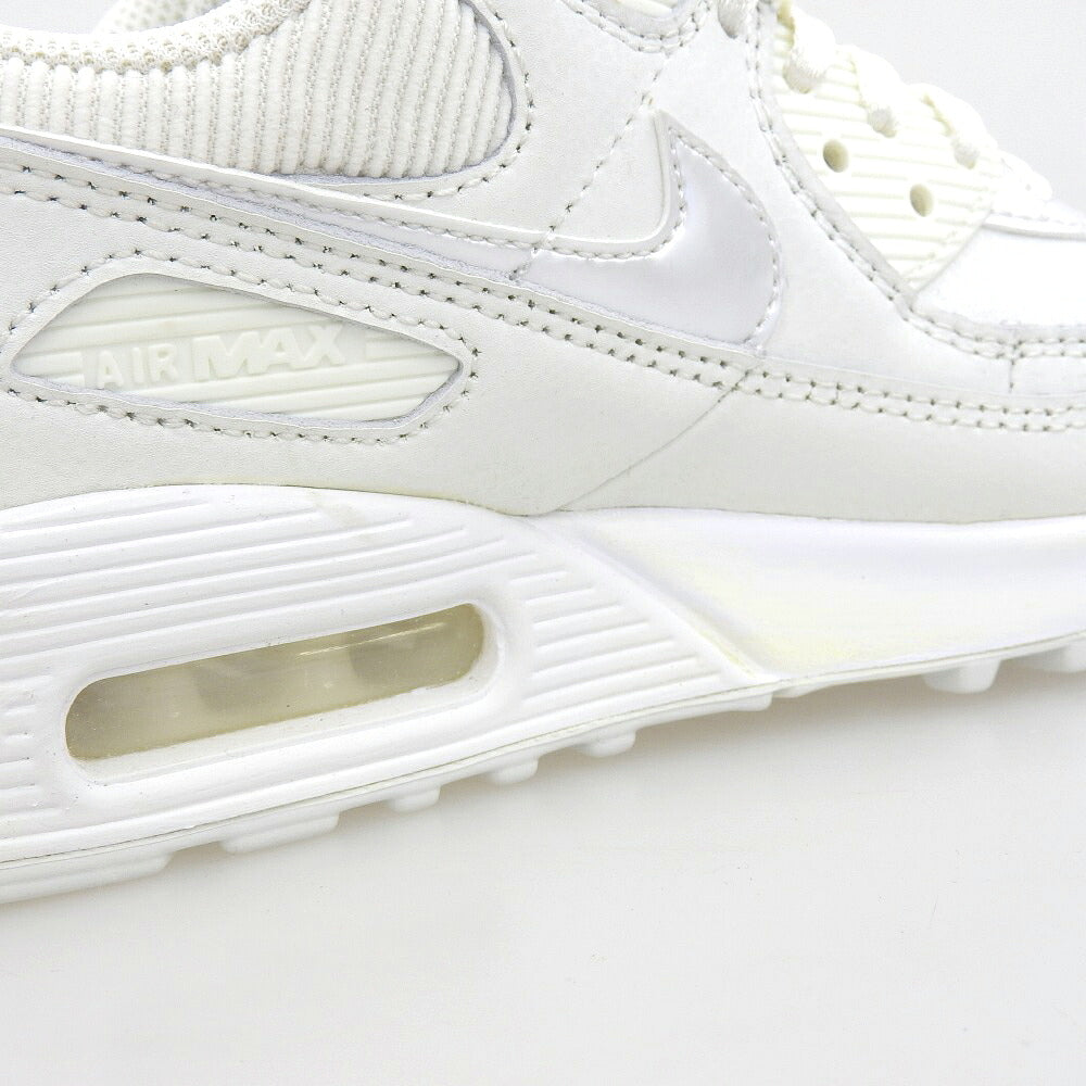 NIKE Women's Air Max 90 Swoosh Chain Sneakers White Size 23