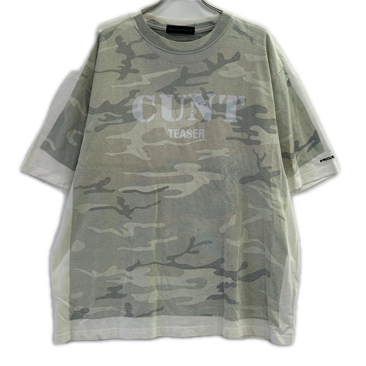 PROJECT G/R Camo Trompe-L'oeil T-Shirt White/Green