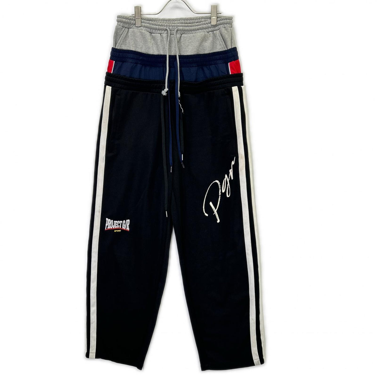PROJECT G Black 3 Layered Track Pants Size 1