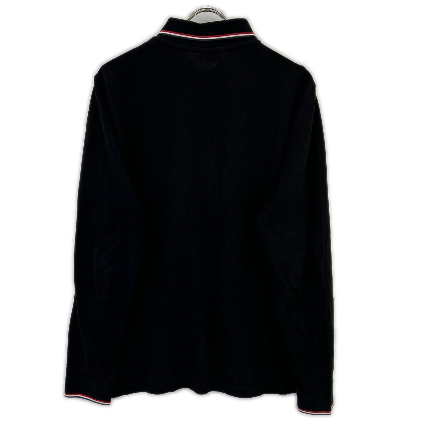 MONCLER Maglia Logo Patch Long Sleeve Polo Black Size L