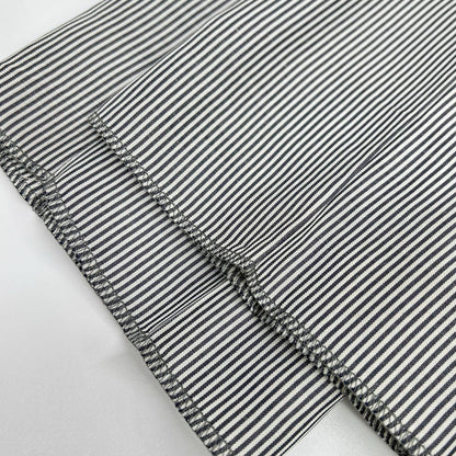 FENDI FB0767 ARX1 Striped Trousers White Rayon Size 44