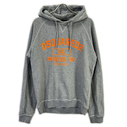 DSQUARED2 S71GU0290 Pullover Hoodie Gray Cotton Size L