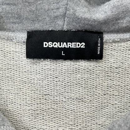 DSQUARED2 S71GU0290 Pullover Hoodie Gray Cotton Size L