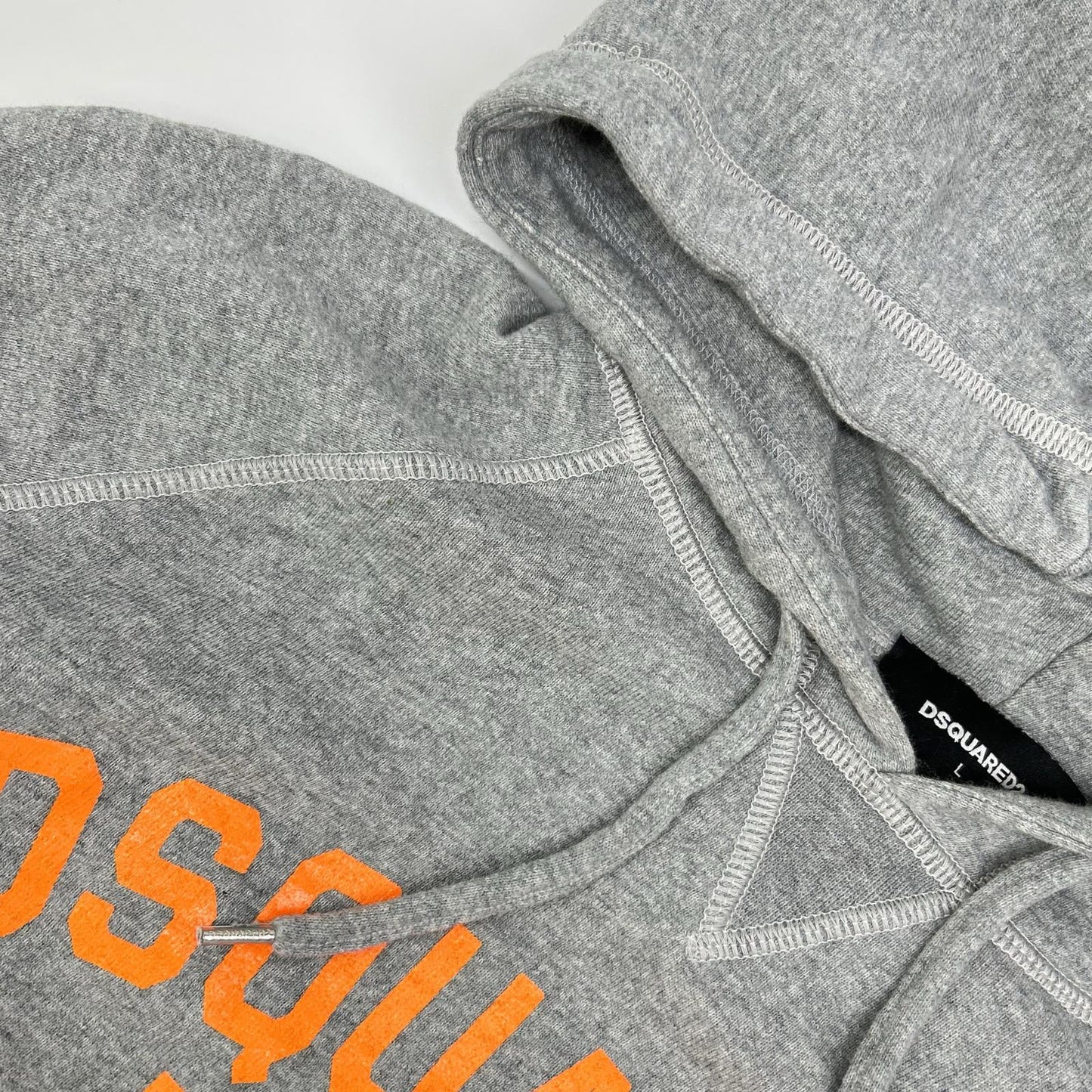 DSQUARED2 S71GU0290 Pullover Hoodie Gray Cotton Size L